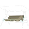Waterproof Patio 3 Person Swing Cushion Cover Set Replacement,Foldable Durable