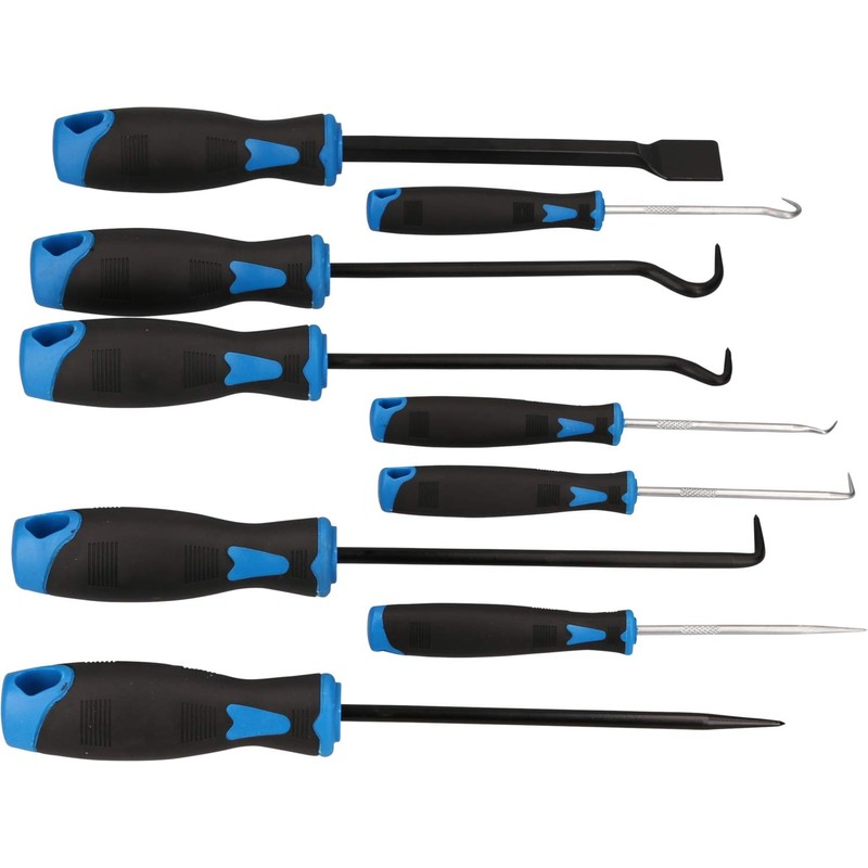 BRILLIANT TOOLS BT542010 Scraper Hook Tool Set, 9-Piece [Powered by