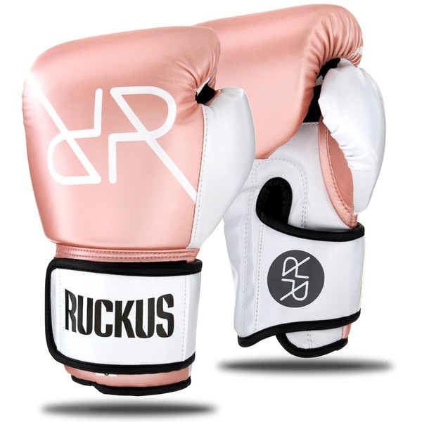 Pink Boxing Gloves - Women's Heavy Bag Gloves Pink, White and Pink Boxing Gloves for Women | Pink Punching Gloves Women's Boxing & Kickboxing | Ruckus Women Boxing Gloves