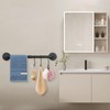 Jeasor 4-Pieces Industrial Pipe Bathroom Towel Ring Kit DIY Wall