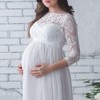 Loalirando Elegant Women's Maternity Dress Maxi Lace Dress Party Pregnancy