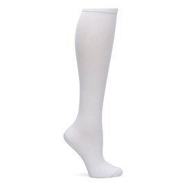 Nurse Mates Socks,12-14 mmHg Compression,Over The Calf,Comfort Support White One Size