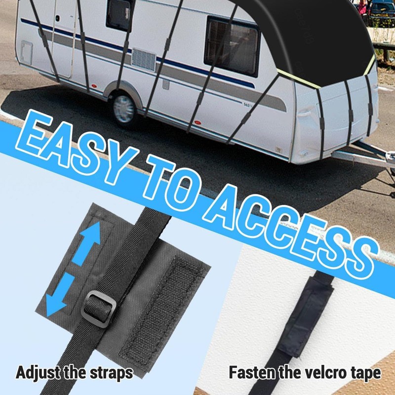 HFKJway Truck Camper Cover - 210D Oxford Cloth, Waterproof, Foldable