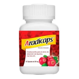 Aradicaps Remedio Herbolario Para Mal De Orin Diente De Leon Sabor Arándano                                                                           