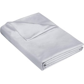Japanese Floor Mattress Futon Mattress Cover for 54"x80"x2.5" (Silver Grey, Cotton, Full)