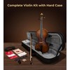 Vangoa 4/4 Solid Wood Acoustic Violin Full Size Fiddle Set