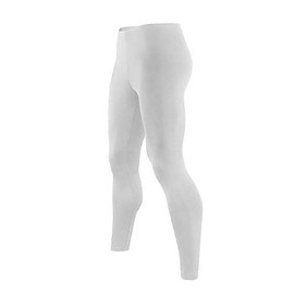 9M Mens Ultra Soft Thermal Underwear Leggings Bottoms - Compression Pants with Fleece Lined, White, Medium