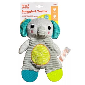 Bright Starts Snuggle Teethe BPA-free Crinkle Teething Plush Baby Toy Elephant