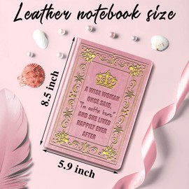 Pink A5 Lined Leather Journal Notebook,Funny Retirement Appreciation Gifts Hardcover Executive Notebooks for Boss Lady,200 Pages 100 Gsm Leather Notebook,Birthday Christmas Gifts for Women Friends Bestie (Pink)