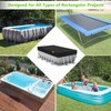 HIGHTQURO Rectangular Pool Cover for Above Ground Pools,Solar Oval Pool