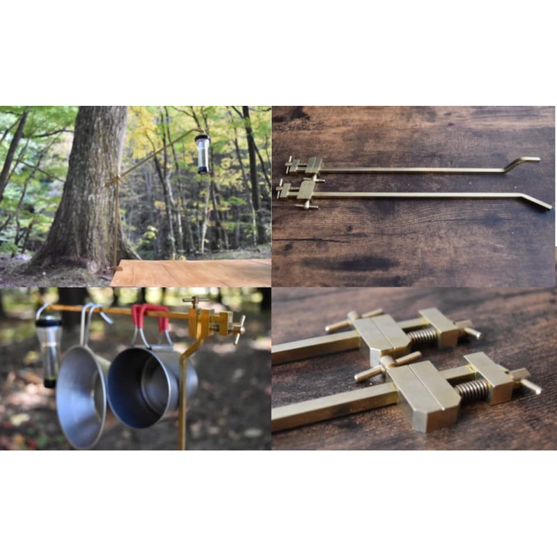 KALUGII Kalugi Transformation 2 Hengen Jizai Brass 2-Way Lantern Stand,