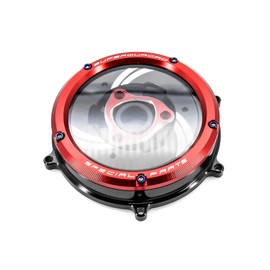 VITINO Motorcycle Clear Clutch Cover Protector Guard Fit for Ducati Panigale 1199 1299 959 R S 2019 (Red)