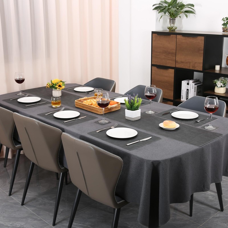 Chitomars Faux Leather Table Runner, Modern Double-Sided Non-Slip Heat Resistant