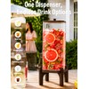 Drink Dispensers for Parties, Glass Beverage Dispenser with Stand