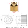 ATNSINC 15pcs Extruder Wheel 40 Teeth Gear Brass Extruder Wheel