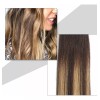 Rinboool Extensiones Cabello 40gr 14in Ombre Marrón Oscuro Enraizado