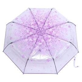 Emoshayoga Rain Umbrella Fashionable Princess Umbrella Exquisite Workmanship for Women Girls(light purple)