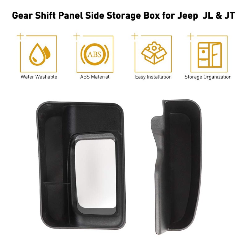 Savadicar GearTray Caja de almacenamiento para Jeep Wrangler JL JLU
