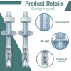 Napredak 1/2" x2-3/4 Wedge Anchor for Concrete, Heavy Duty Anchor