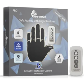 WaveOn Pro Fun Finger Car Light with Remote | Glogesture Led Hand Sign for Car with 3 New Gestures | Vehicle Electronics Gadget | Ideal Gifted Truck Accessories, Car Accessories for Men & Women