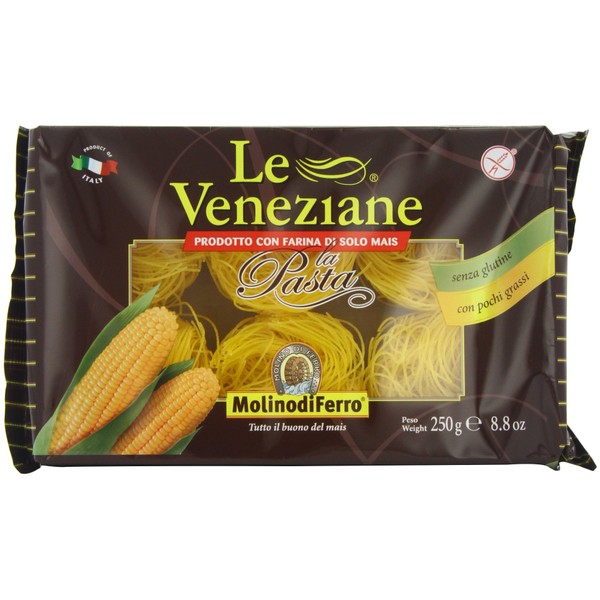 Le Veneziane Gluten Free Corn Pasta Capellini [4 Pack]