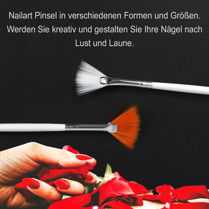 COM-FOUR ® 15 Piece Professional Nail Art And Modelling Brush Set