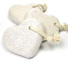 MGS SHOP Natural Pumice Stone Hearts with Cord Set Foot