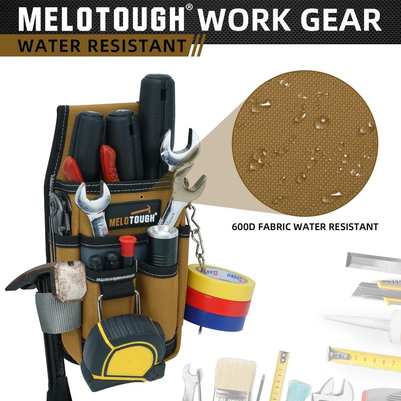 MELOTOUGH Pocket Tool Pouch Tool Belt Pouches with Belt Clip