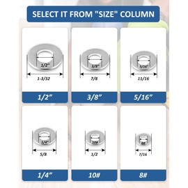 Flat Washer - 1/4" 304 Stainless Steel Metal Washers Flat for Screws and Bolts,5/8" Outside Diameter - 100PCS