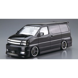 Aoshima Bunka Kyozai 1/24 The Tune Car Series No. 43 Nissan Fabless APE50 Elgrand 2000 Plastic Model, Molded Color