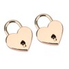 Hilitand 2 x Rose Gold Heart Shaped Padlock with Key