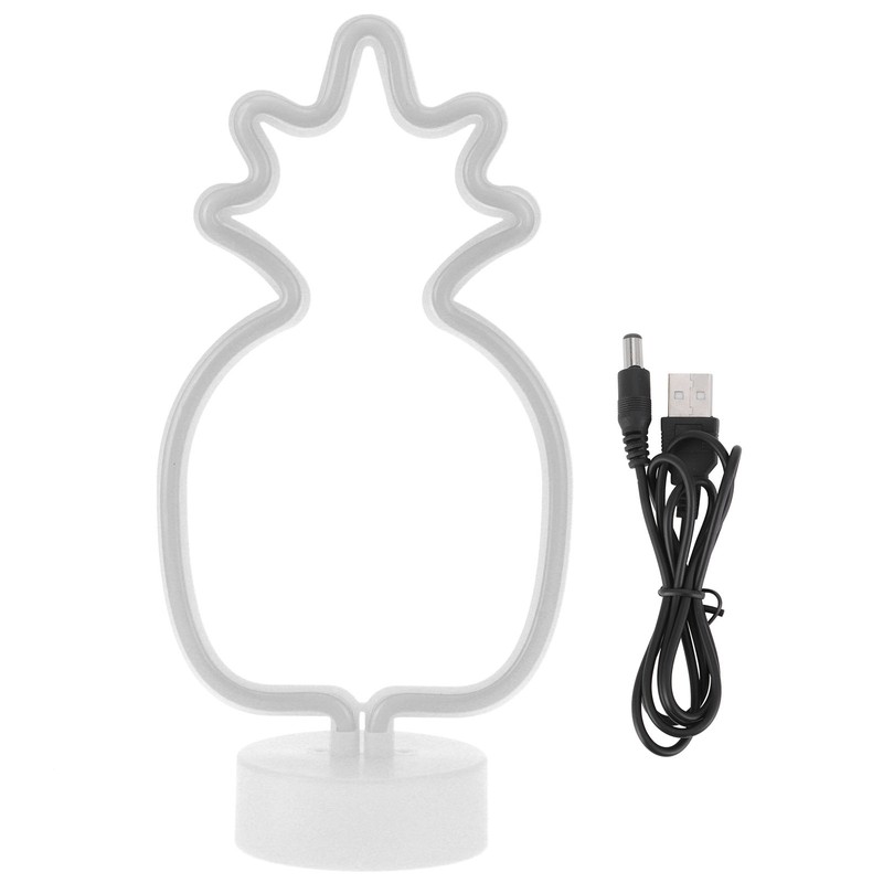 Tabletop Neon Sign Light Unique Shaped Night Lamp with Holder