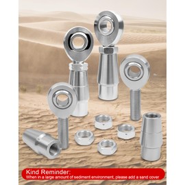 AUGREX 1/2" Heim Joints Rod End Kit Chromoly Hard chrome plating, Left and Right Hand Thread Heim Joint, 5" Joints Panhard Rod End Kit, 2 Set