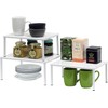 Simple Houseware Expandable Stackable Kitchen Counter Shelf Organizer, White, Metal
