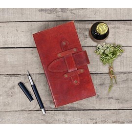 STORE INDYA Handmade Leather Journal Dairy Personal Journal Notebook with Secure Strap 180 Pages