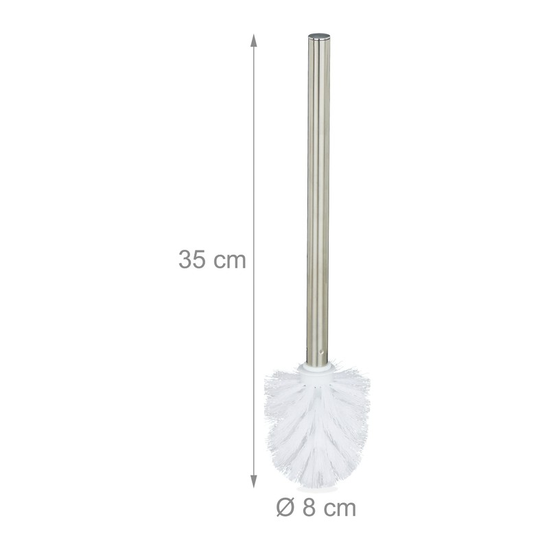 Relaxdays Toilet Brush, Set of 3, Replacement Toilet Brush, Removable
