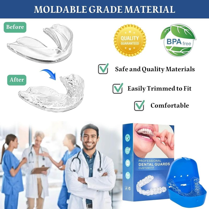 Zikenis Grinding Splint for Night, 2 Sizes, 4 Mouldable Mouth