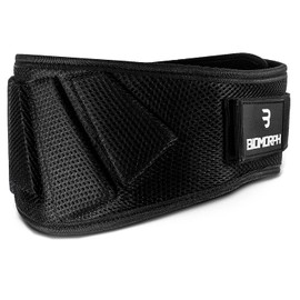 BIOMORPH Neoprene Weight Lifting Belt for Strength Training, Powerlifting, Bodybuilding, Crossfit for Men and Women (Black, M)