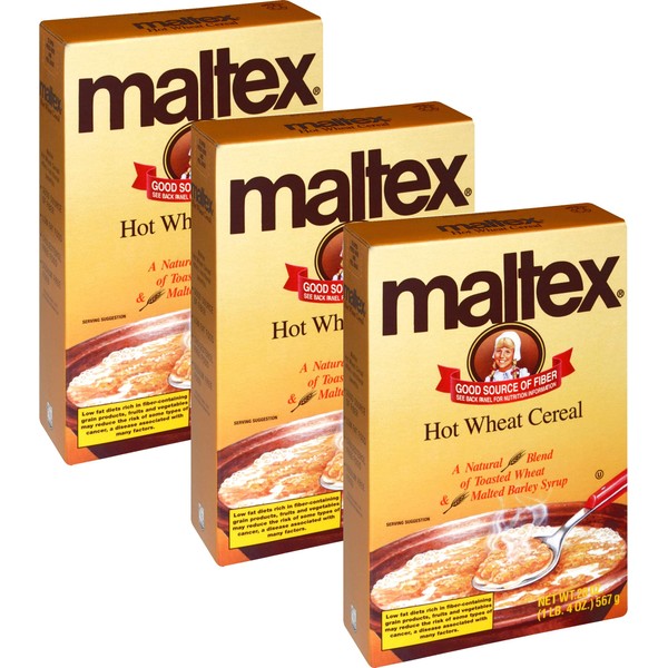 Maltex Hot Wheat Cereal Toasted Wheat and Malted Barley 20 Ounce (Pack of 3)
