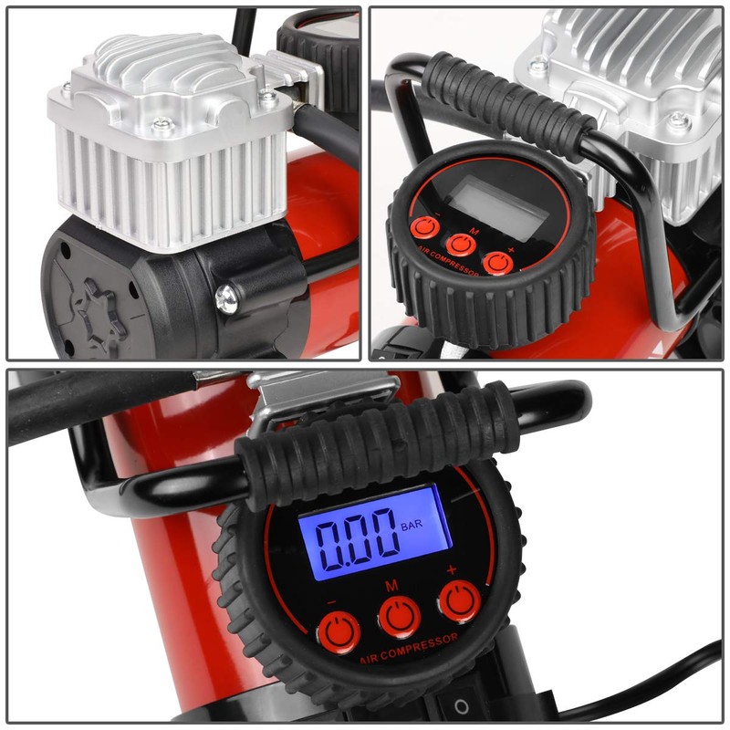 DNA Motoring 12 V 125 PSI LED Flash Light Air