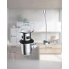 Hibbent Pull Rod Drain Fitting with Overflow Sink Drain Valve