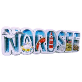 Souvenir Magnet Maritime North Sea 10 x 3.5 cm Seagull Lighthouse Fridge Magnet Decorative GPT 90507