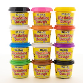 BAZIC Modeling Dough 4 Oz, Assorted Primary Colors, Non Toxic Soft DIY Modeling Clay for Art and Crafts, Sculpting, Artist Kids Children Gift, 1 Unit, Random Color