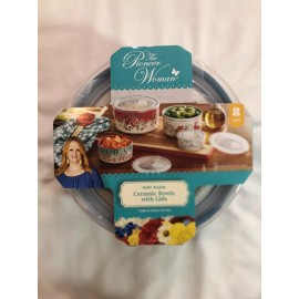 Pioneer Woman The Pioneer Woman Merry Meadow 8-Piece Round Ceramic Ceramic Bowls with Lids New