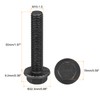 sourcing map M10-1.5x50mm Hex Serrated Flange Bolts 10.9 Grade Carbon