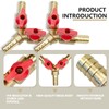 Bwintech 2 Pcs 10mm 3 Way Brass Hose Barb Ball