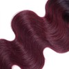 Burgundy Bundles Human Hair Ombre Body Wave Bundle 1B99J Bundles