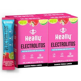 Electrolitos en Polvo Sin Azúcar, Hidratación Rápida HEALLY