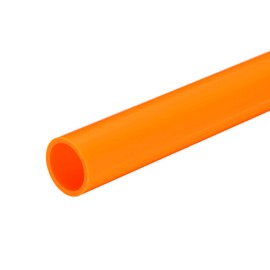 MECCANIXITY 1 Inch PVC Rigid Tube Round Pipe Tubing Hardware Tubing 21mm ID 25mm OD 330mm/13 Orange High Impact for Water Pipe Crafts