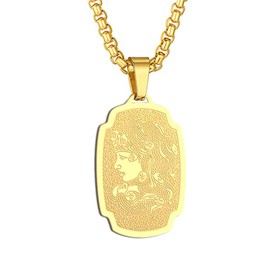 chengxun Medusa Pendant Necklace Gorgon Jewelry Women Men Greek Mythology Gift Ancient Greek Symbol Pagan Charm Neck Chain Protective Talisman Gifts (Medusa01-G)